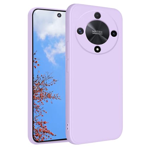Phone Case for Honor Magic 6 Lite, Silky Soft Touch for Honor Magic 6 Lite Case Silicone Shockproof Slim Cute Anti Fingerprint Protective Cover Aesthetic (Purple) - color: Purple