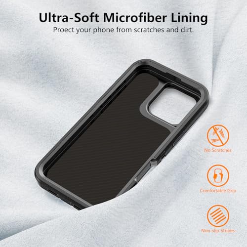 TUTUKII Magnetic for iPhone 16 Pro Max Case with Belt Clip Holster (Black) | MagSafe Compatible, Heavy-Duty Military-Grade Drop Protection, 3-Layer Rugged Shockproof Protective Cover 6.9-Inch - size: iPhone 16 Pro Max 6.9"