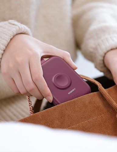 RORRY CharmGo Portable Charger, 5000mAh Portable Charger Power Bank - color: Burgundy