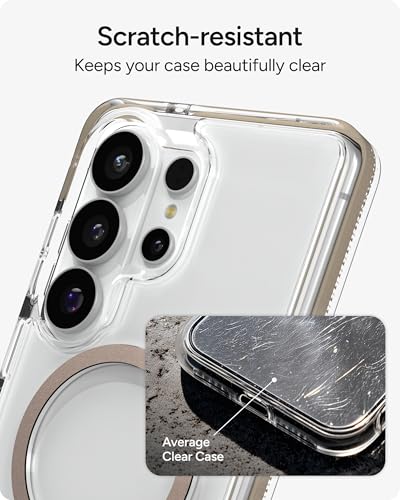 ZAGG Santa Cruz Snap Samsung Galaxy S26 Ultra Case with Kickstand - Titanium Gray, Magnetic Crystal Clear Protective Phone Cover, 13ft Drop Protection, Graphene Reinforced, Slim Case with Stand - color: Titanium Gray, size: Samsung Galaxy S26 Ultra