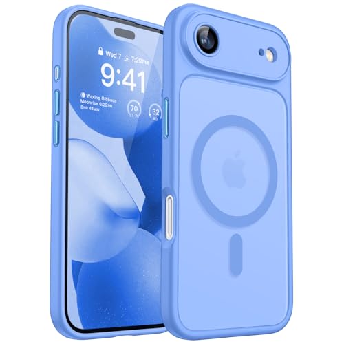 CANSHN Magnetic Compatible with iPhone Air Case, Ultramarine | Full Camera Protection, Compatible with MagSafe, Translucent Matte, Military-Grade Protection, Scratch Resistant, Slim Fit - color: Ultramarine, size: iPhone Air (6.9 Inch,1 Lens)