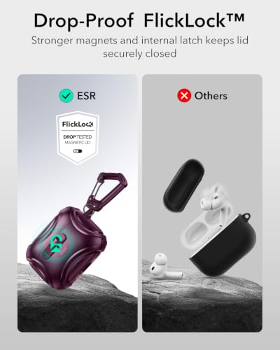 ESR for AirPods Pro 3 Case (2025), Compatible with MagSafe, Burgundy - color: Burgundy, size: AirPods Pro 3 Case