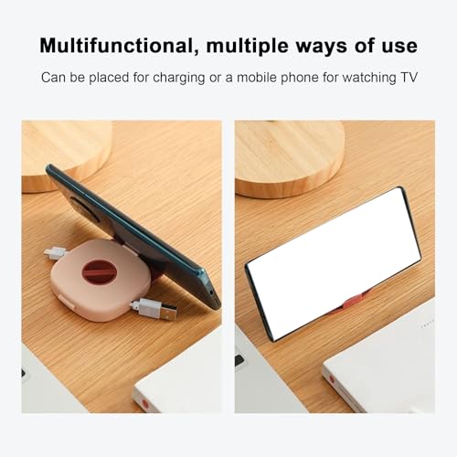 Charger Organizer 2 in 1 Wire Holder with Phone Stand - color: Orange