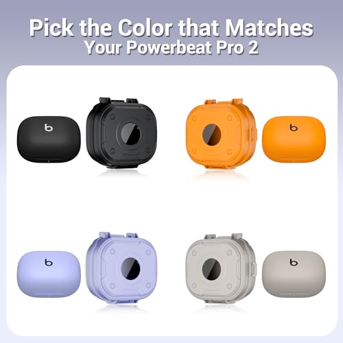 PROfezzion for Beats Powerbeats Pro 2 Case Cover with Lock, Heavy Duty - color: Quick Sand