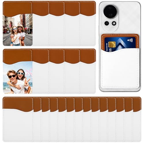 25 Pcs Sublimation Blank Phone Wallet PU Leather Phone Card Holder Transfer