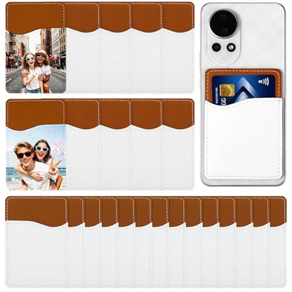 25 Pcs Sublimation Blank Phone Wallet PU Leather Phone Card Holder Transfer