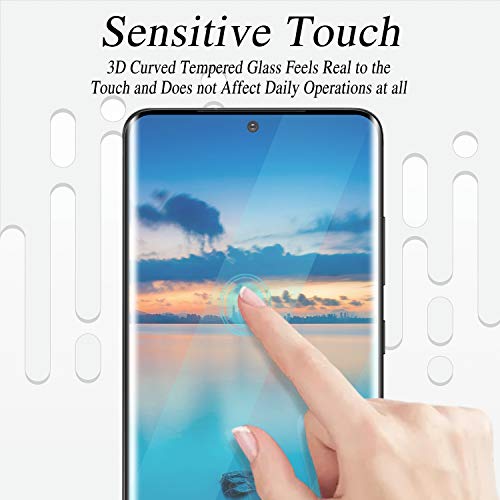 KAREEN 2 Pack Screen Protector for Samsung Galaxy S20 Ultra Tempered Glass | 3D Curved Full Coverage Film, 9H Hardness, Anti Scratch, Bubble Free - size: Galaxy S20 Ultra 6.9-inch