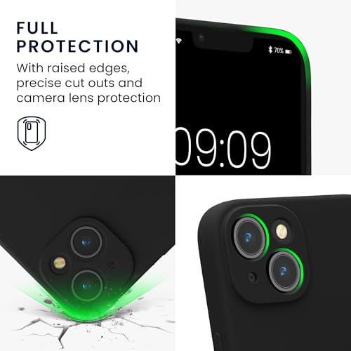 kwmobile Case Compatible with Apple iPhone 14 Case - Slim TPU Silicone Phone Cover - Soft Touch Finish - Black - color: black, size: iPhone 14