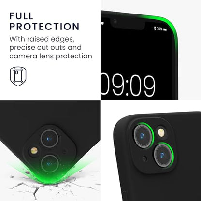 kwmobile Case Compatible with Apple iPhone 14 Case - Slim TPU Silicone Phone Cover - Soft Touch Finish - Black - color: black, size: iPhone 14