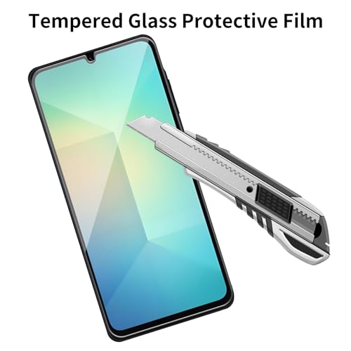 4 Pack Glass Screen Protector Compatible for Samsung Galaxy A06 / SM-A065F A065F/DS, A065M SA065M[9H Hardness]-HD Screen Tempered Glass, Scratch Resistant,[Case Friendly] [Bubble Free] - size: Galaxy A06