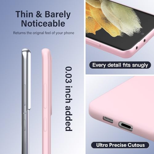 X-level for Samsung Galaxy S21 Ultra Case Slim Fit Ultra-Thin Super Soft TPU [Guardian Series] S21 Ultra Phone Back Cover Light Protective Matte Finish Coating Shockproof Case for Women Men -Pink - color: Pink