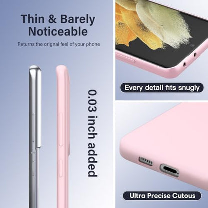 X-level for Samsung Galaxy S21 Ultra Case Slim Fit Ultra-Thin Super Soft TPU [Guardian Series] S21 Ultra Phone Back Cover Light Protective Matte Finish Coating Shockproof Case for Women Men -Pink - color: Pink