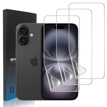 3 Pack for iPhone 16 Screen Protector Flexible Soft - size: iPhone16