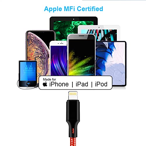 USB C to Lightning Cable, 5 Pack iPhone Charger PD Fast Charging Cord (Red） - color: Red, style: USB-C to L
