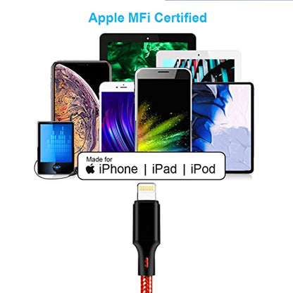 USB C to Lightning Cable, 5 Pack iPhone Charger PD Fast Charging Cord (Red） - color: Red, style: USB-C to L