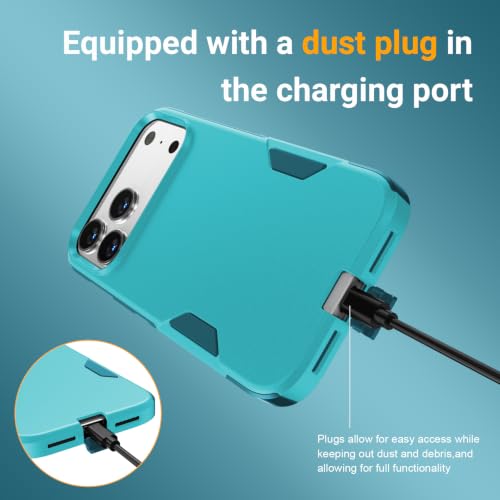 jaroco Magnetic for iPhone 17 Pro Max Case Heavy Duty Rugged Dual-Layer Teal - color: Teal, size: iPhone 17 Pro Max