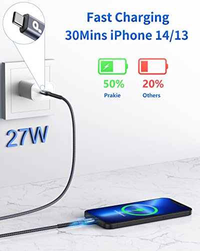 USB C to Lightning Cable 6FT 2Pack, iPhone Charger Fast Charging, USBC - color: Grey, size: 6FT, style: USB C to Lightning
