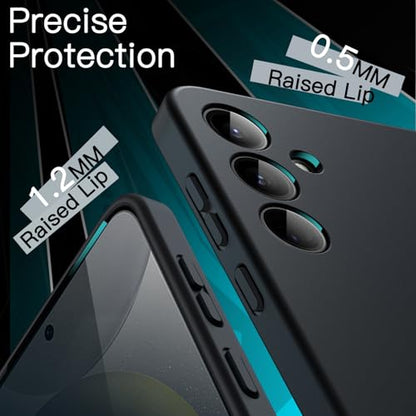 JETech Slim Case for Samsung Galaxy S24, Black | Camera Lens Protection, Soft TPU Design, Matte Finish, Shockproof Protection - color: Black, size: S24