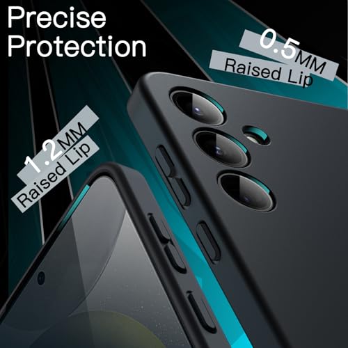 JETech Slim Case for Samsung Galaxy S24, Black | Camera Lens Protection, Soft TPU Design, Matte Finish, Shockproof Protection - color: Black, size: S24