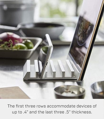 YAMAZAKI Home Tower Multi Device Phone & Tablet Stand Charging Station - Aluminum