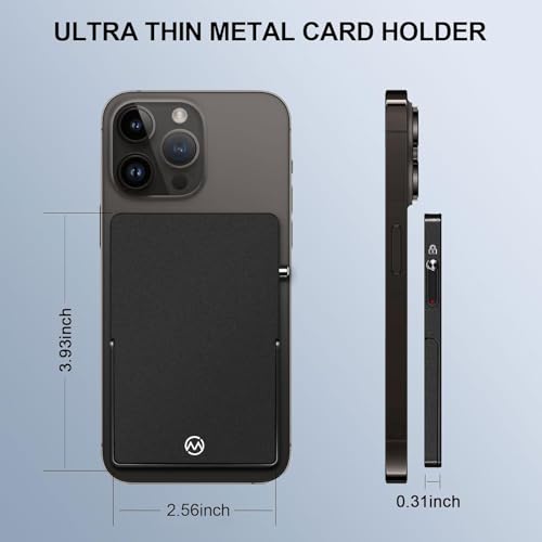 Magsafe Phone Wallet with Adjustable Stand,Pop up Phone Card Holder Black - color: Black