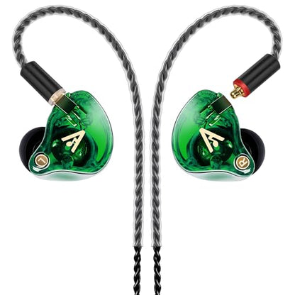 Audiovance Vibes 202 HiFi Wired Earbuds, IEM in-Ear Monitor Headphones - color: 6-Green