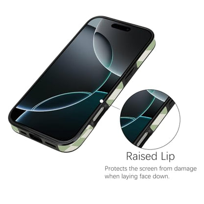 Compatible with iPhone 17 Pro Wallet Case (Green Checkerboard) | with 2 Card Holder PU Leather Slot Shockproof Soft TPU Cover for Women Girls Cute Case - color: Green Checkerboard, size: iPhone 17 Pro 6.3 inch