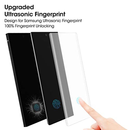 Ni-SHEN 3 Pack Galaxy S23 Ultra Screen Protector Tempered Glass 3D Curved Edge 100% Fingerprint Unlocking, Scratch & Impact Protection HD Clear & Smooth Touch for Samsung S23 Ultra - size: S23 Ultra Screen Protector