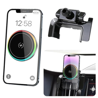 Car Magnetic Phone Mount for Volvo XC60 2018 2019 2020 2021 2022 20223 2024 2025 Auto Interior Accessories Best Cellphone Holder Fast 15W Wireless Charger Cell Phones Charging Screen Stand Accessory