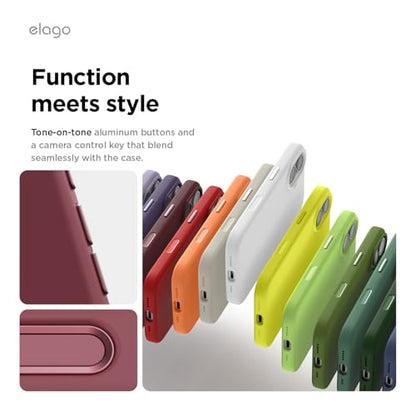 elago Premium Magnetic Silicone Case for iPhone 17 Burgundy | Compatible with MagSafe, Liquid Silicone Material, Protection, Shockproof, Slim Phone (Burgundy) - color: Burgundy, size: iPhone 17