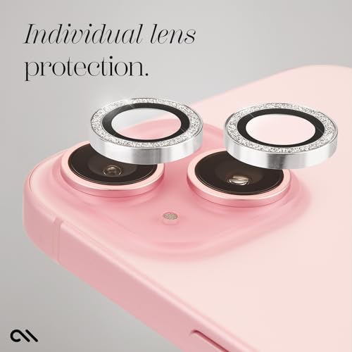 Case-Mate Camera Lens Protector with Twinkle Rings for iPhone 15 / iPhone 15 Plus - Double Tempered Glass - Durable, Anti-Scratch - Ultra HD View w/Night Shooting, Bling, Case Friendly, Easy Install - size: iPhone 15 / iPhone 15 Plus