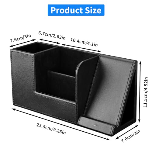 Wireless Charger with Desk Organizer, Fast Charging Station for iPhone 15 14 13 12 11 Pro Max/Samsung Galaxy S23/S22/S21/S20/Z Flip/Fold 5, Desk Phone Charger Stand Office Desktop Organizer Leather
