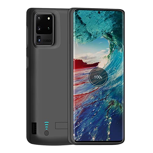 Battery Case for Samsung Galaxy S20 Ultra 5G, 6000mAh Rechargeable Extended Battery Charging Charger Case, Add 100% Extra Juice, NOT Compatible with Note 20 Ultra (6.9 inch)