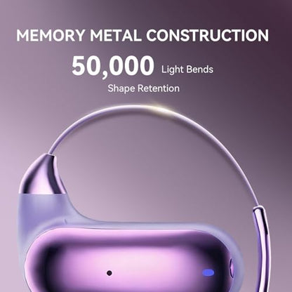 Xmenha Open Over Ear Earbuds Wireless Bluetooth Open Ear Headphones - color: Purple