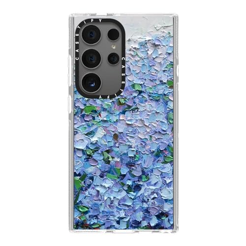 CASETiFY for Galaxy S24 Ultra Case - Impact Clear | Not Yellowing | 6.6 ft. Drop Protection | Nantucket Blue Hydrangeas | Clear - color: Nantucket Blue Hydrangeas, size: Galaxy S24 Ultra