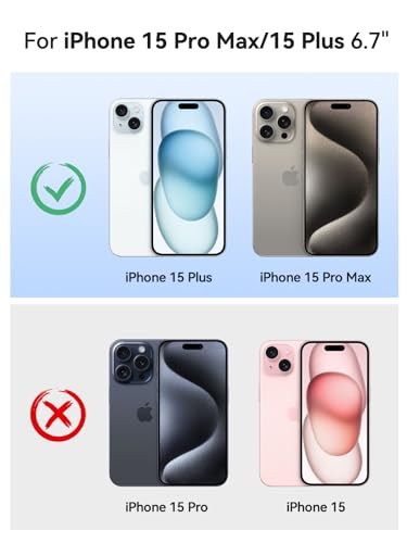 NEWDERY Battery Case for iPhone 15 Pro Max/iPhone 15 Plus, 10000mAh | Qi Wireless Charging, LED indicators, Extended Battery Pack, USB C Charger Case for iPhone 15 Pro Max/15 Plus
