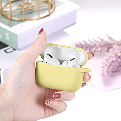 Lerobo for AirPods Pro 2 Case with Keychain, Cream Yellow - color: Cream Yellow
