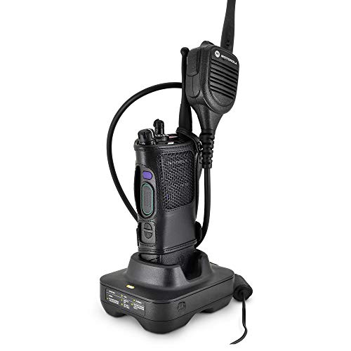 Turtleback Radio Holster for Motorola APX6000 – 2024 Upgraded – Durable Leather Belt Radio Holster with Heavy-Duty Ratcheting 2.25" Belt Loop – All-Button Access – Fits Slim or Extended Battery - color: Black APX6000 Belt Loop
