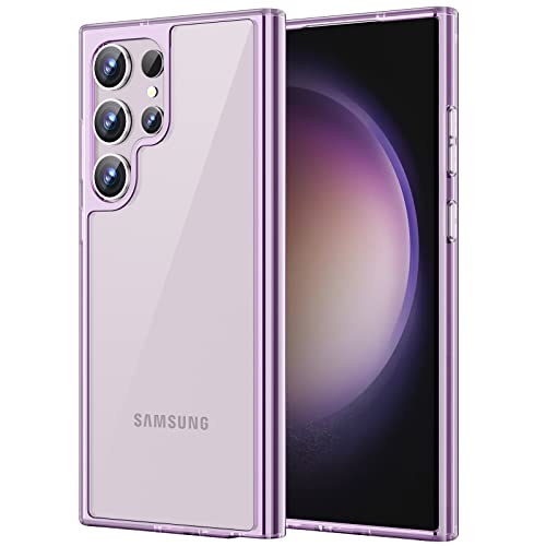 JETech Case for Samsung Galaxy S23 Ultra, Anti-Yellowing, Purple | Shockproof Protection, Scratch Resistant Hard PC Back, Durable Transparent TPU Bumper - color: Purple