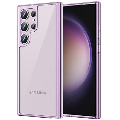 JETech Case for Samsung Galaxy S23 Ultra, Anti-Yellowing, Purple | Shockproof Protection, Scratch Resistant Hard PC Back, Durable Transparent TPU Bumper - color: Purple