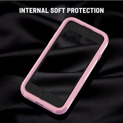 X-belmox Heavy Duty Phone Case for iPhone SE 3rd Generation Drop Proof Pink | with Screen Protector 3 in 1 iPhone SE 2020/2022 Case [Shockproof] Rugged Protective Cover for iPhone 7/8 4.7", pink - color: Pink