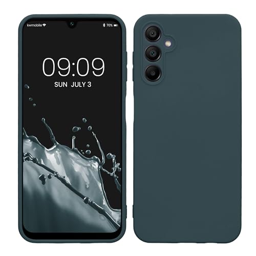 kwmobile Case Compatible with Samsung Galaxy A14 5G Case - Protective Slim TPU Phone Cover - Soft Matte Finish - Dark Slate - color: Dark Slate, size: Galaxy A14 5G