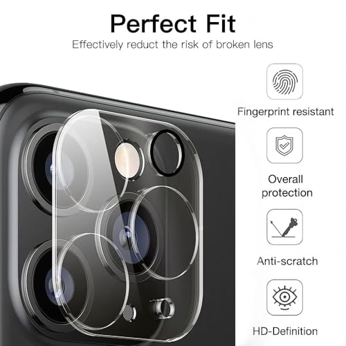 3pcs Clear Anti-scratch Camera Lens Protector for iPhone 16 Pro Max 15 Plus 13 (For iPhone 14)