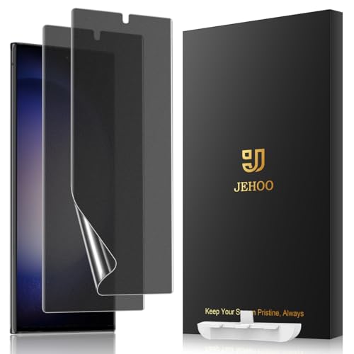 [2 Pack] Anti Glare Matte Privacy TPU Screen Protector for Samsung Galaxy S23 Ultra (Not Glass), Fingerprint Sensor Compatible, Full Adhesive Flexible Film, Easy Installation - size: Galaxy S23 Ultra