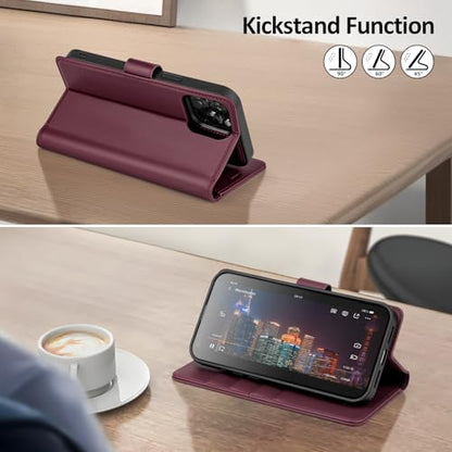 Shieldtop Compatible with MagSafe iPhone 13 Pro Max Wallet Case,Wine Red - color: Wine Red, size: iPhone 13 Pro Max - 6.7"