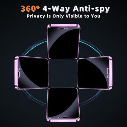 360 Degree Privacy Screen Protector for iPhone 17e/16e/14/13/13 Pro - color: Black-iPhone 17e/16e