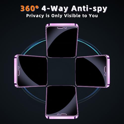 2 Pack 360 Degree Privacy Screen Protector for iPhone 15 6.1 Inch - color: Black-iPhone iPhone 15
