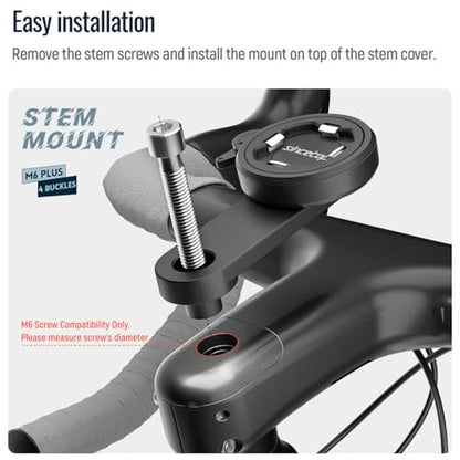Bike Phone Mount,Aluminum Gravel/MTB/Road EBike Stem Cap Holder,M6 Screw - color: 【2nd Gen】Stem Cap Mount-Black