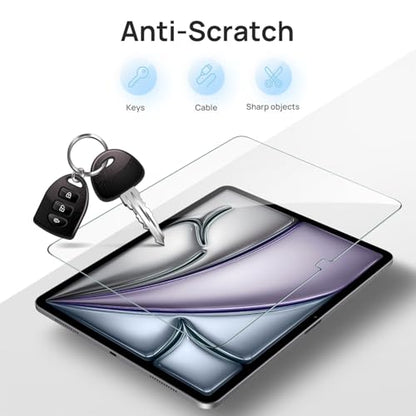 Gerutek 2-pack for iPad Air 13-inch(M4/M3/M2)/ iPad Pro 13-inch(M5/M4) screen protector [Ultra-clear] [Scratch-Resistant] [[9H hardness] for iPad Air 13 / Pro 13 screen protector - size: iPad Air 13" M4/M3/M2