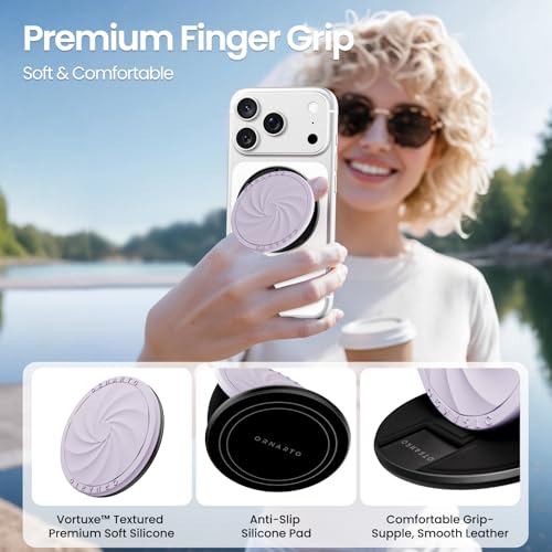 ORNARTO Vortuxe for MagSafe Phone Grip with Kickstand, Purple - color: Purple